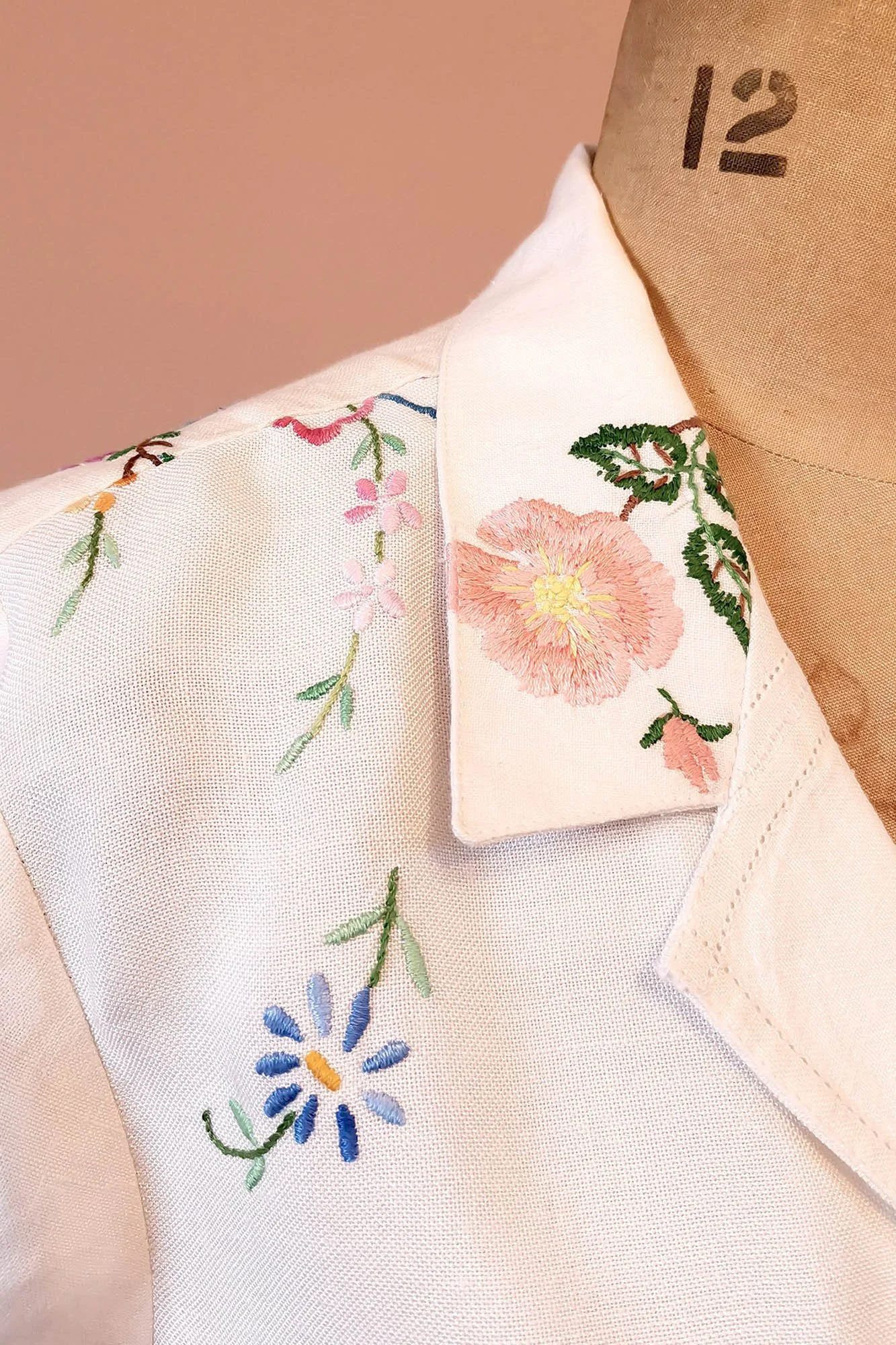 トップス Embroidery Patchwork Shirts Patchwork Shirt (Light Blue) – ALMOST SOMEDAY